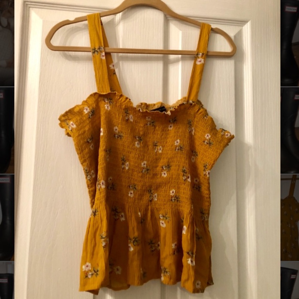 AMERICAN EAGLE - Floral Peplum Tank Top